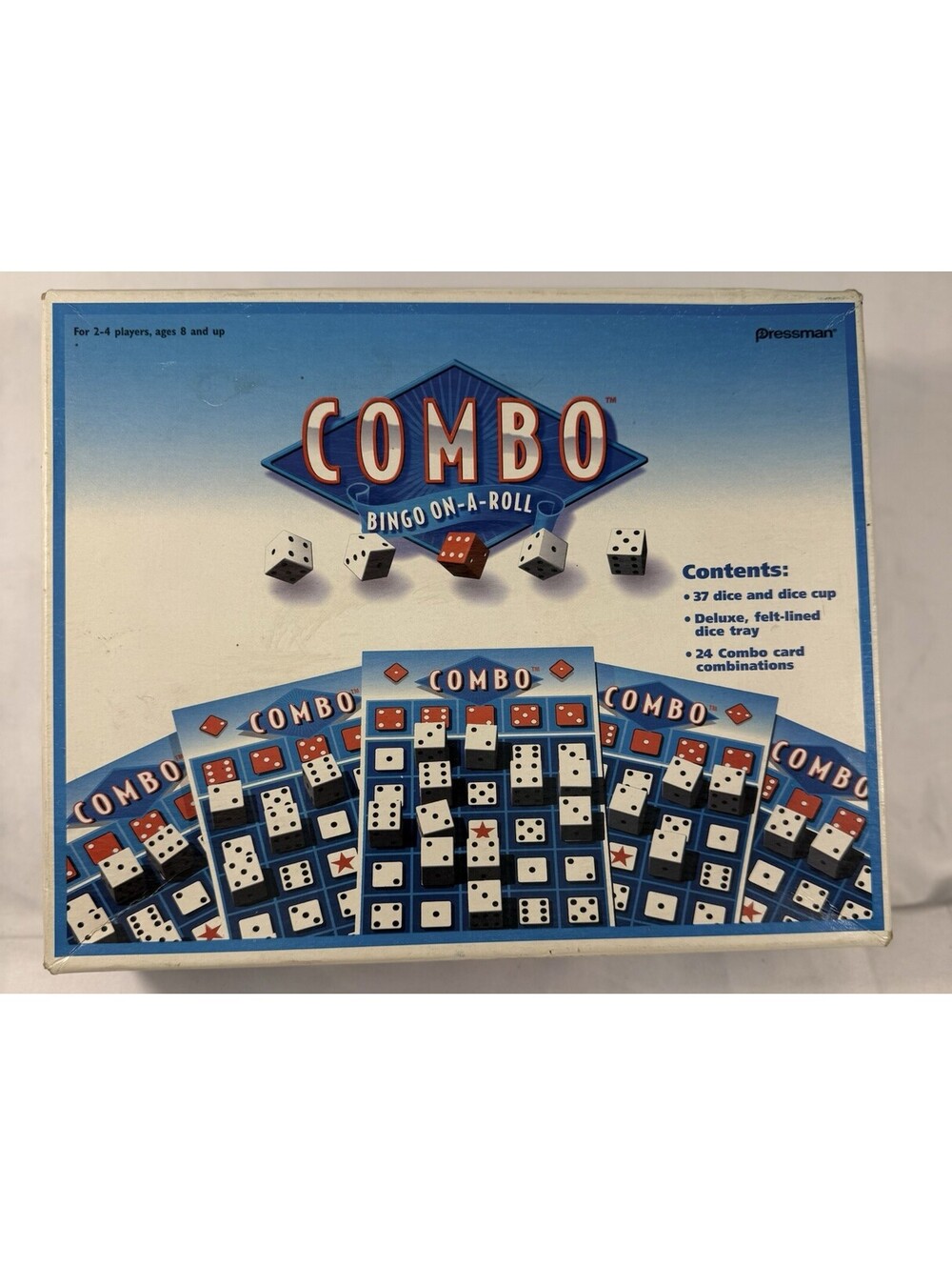 Vintage 1997 Pressman Bingo on a Roll Game Complete Dice Family Board Game